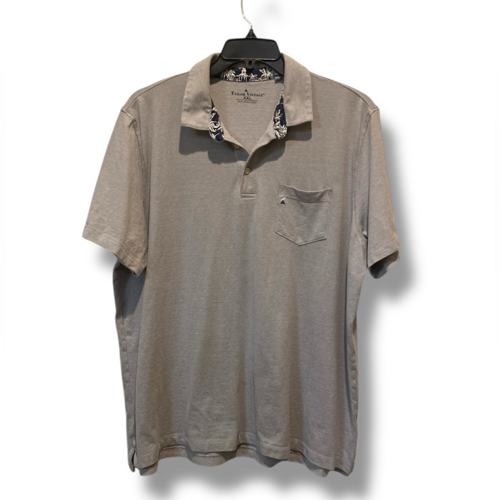 Tailor Vintage Men’s Collar Polo Stretch Pique Shirt Size XXL